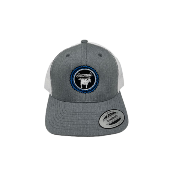 Seamule Snapback - Heather Gray/ White