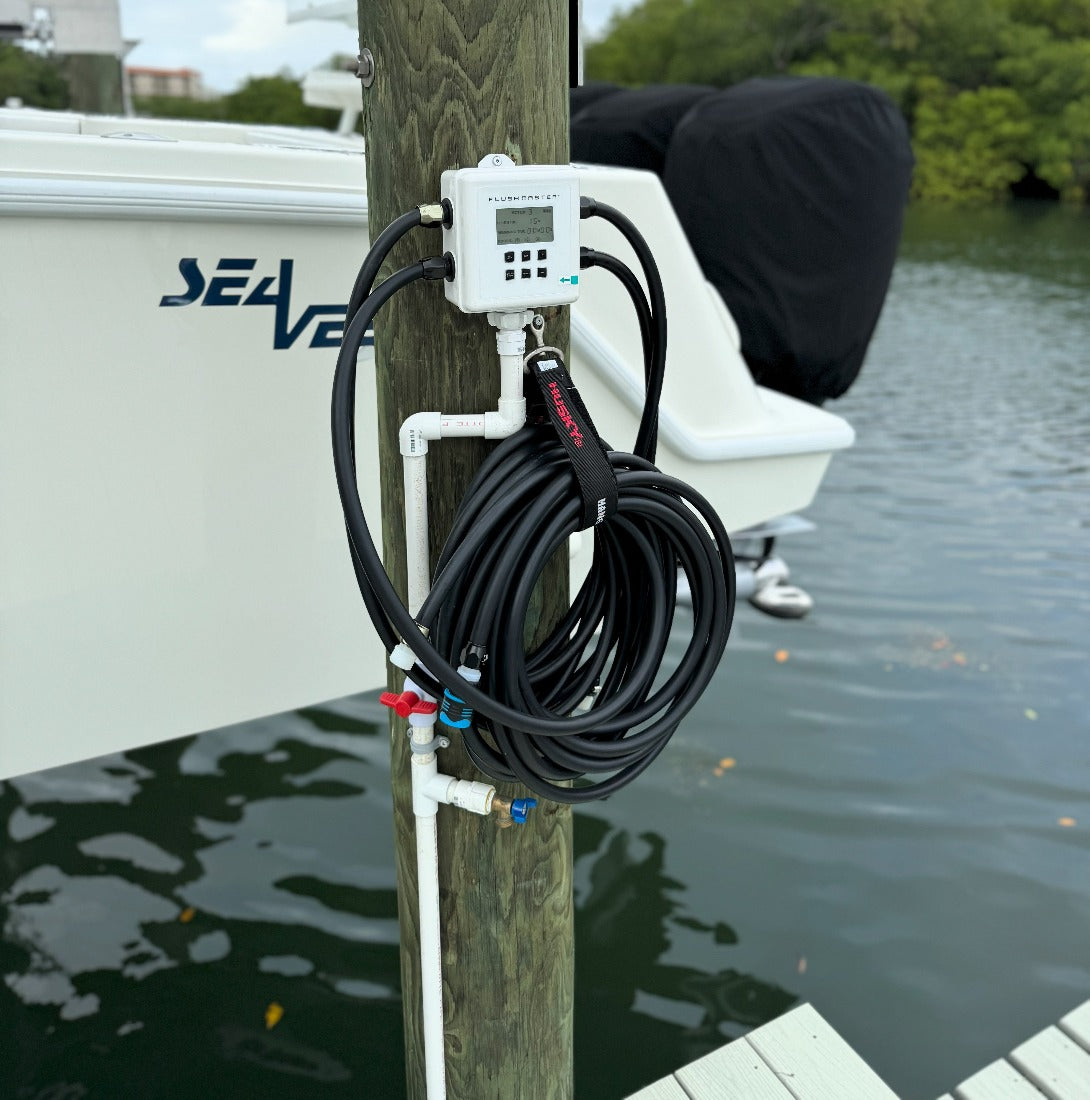 dock mounted flushing kit