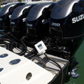 flush master outboard motor flusher connected to quad suzuki motors